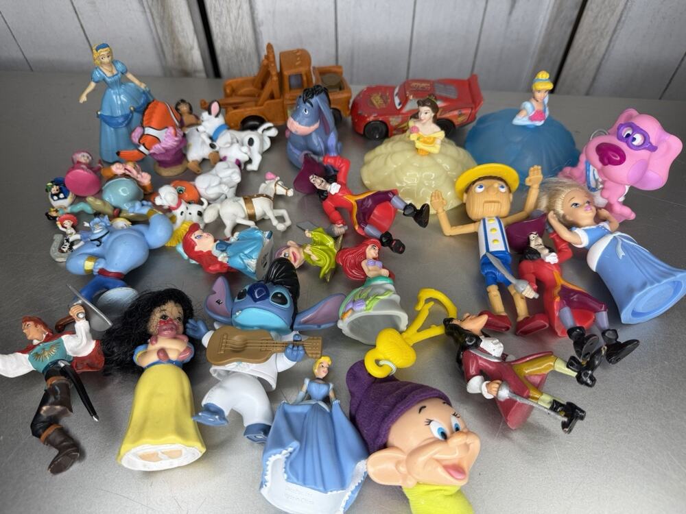 Disney Princesses & Mini Movie Figurines Cake Toppers Rare Character Lot 30+